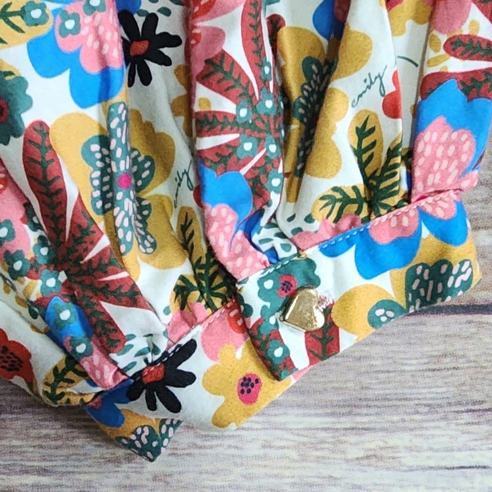 Emily Lovelock Emma Floral Tiger Blouse Size L - Picture 4 of 7